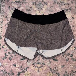 Lululemon Athletica Black and Heather Gray Athletic Shorts
